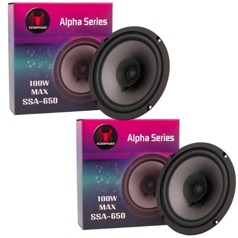 Imagen ilustrativa de KIT PARLANTES SCORPIONS SSA-650 6,5" 100W